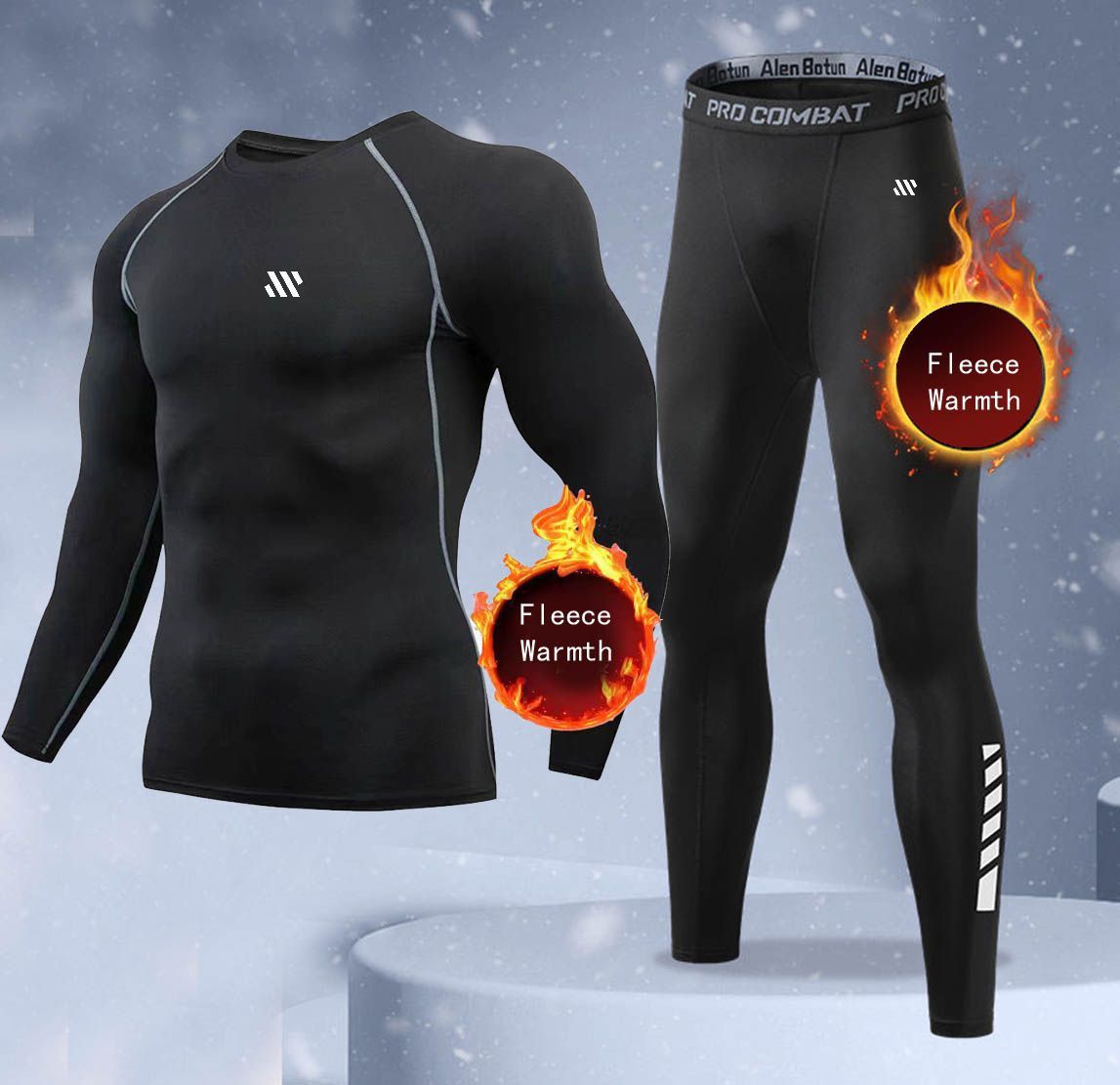 New 2-pieces Winter Warm Men U - Thermal Long John recension och pris