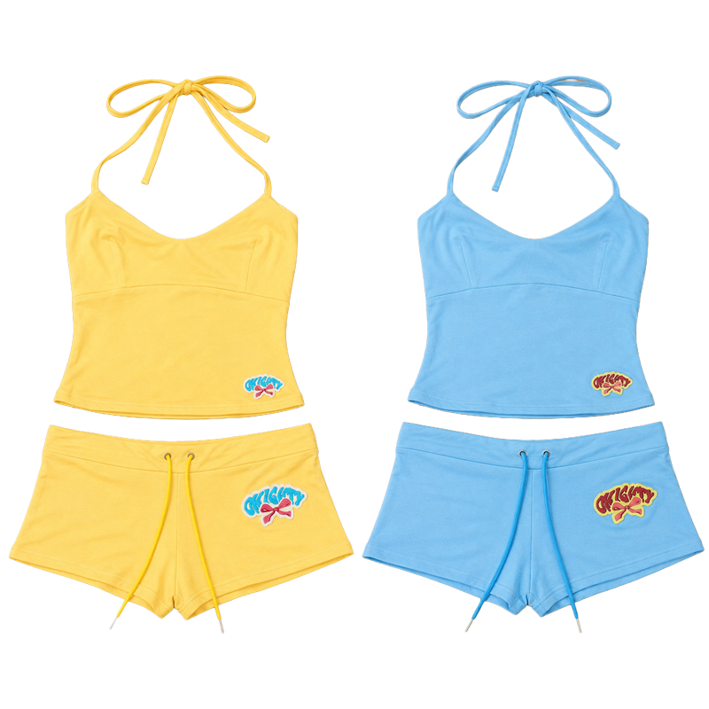 Women's 2 Piece Short Set Cami - Suspender Tank Top recension och pris