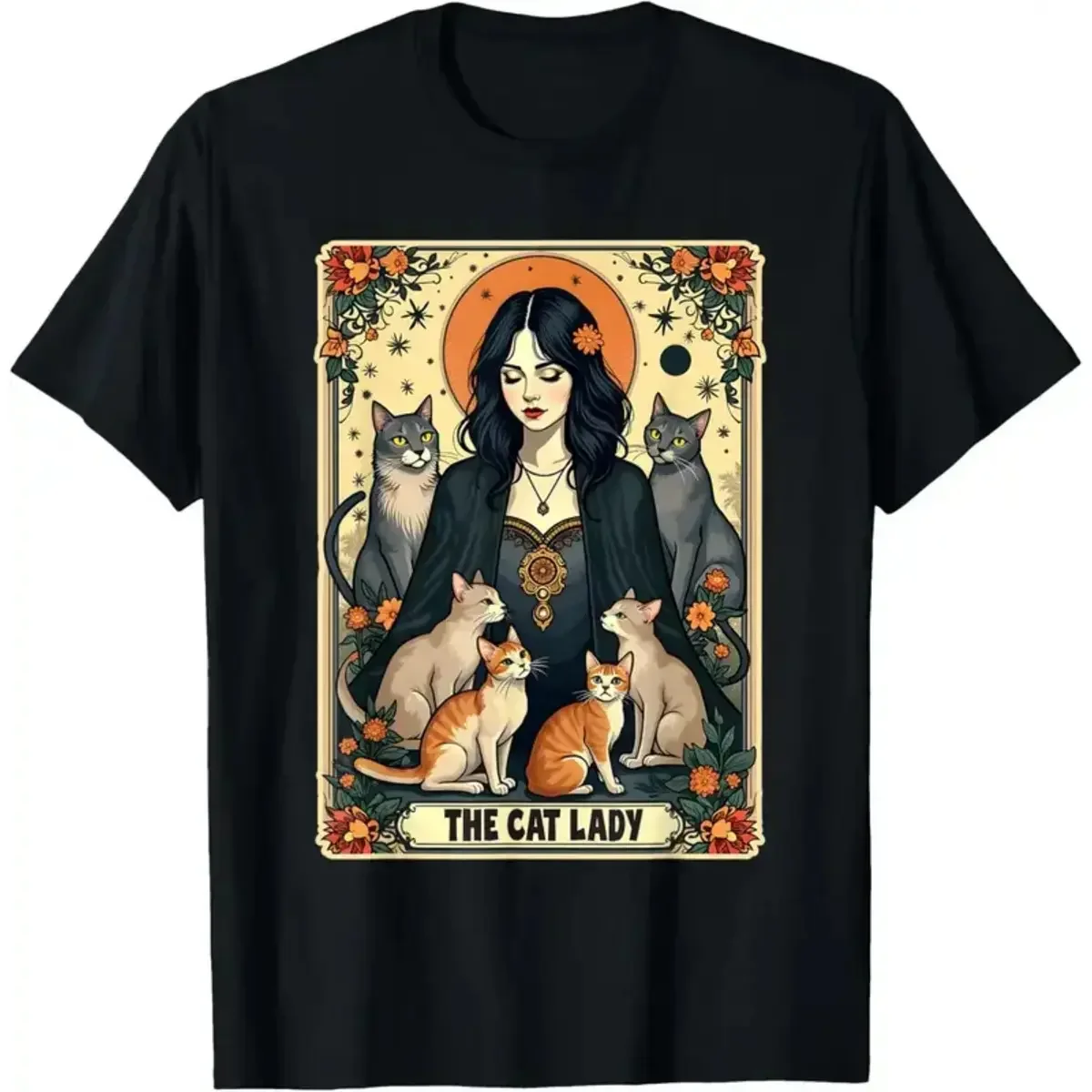 Unisex The Cat Lady Tarot Card - Undershirt Crew Neck recension och pris