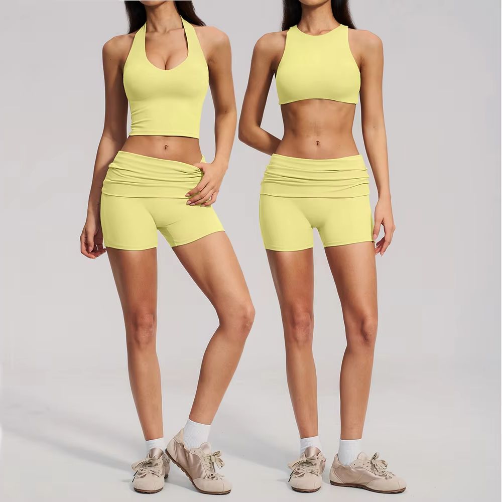2 Pieces Yoga Suit Women Athle - Compression Shorts Athletes recension och pris