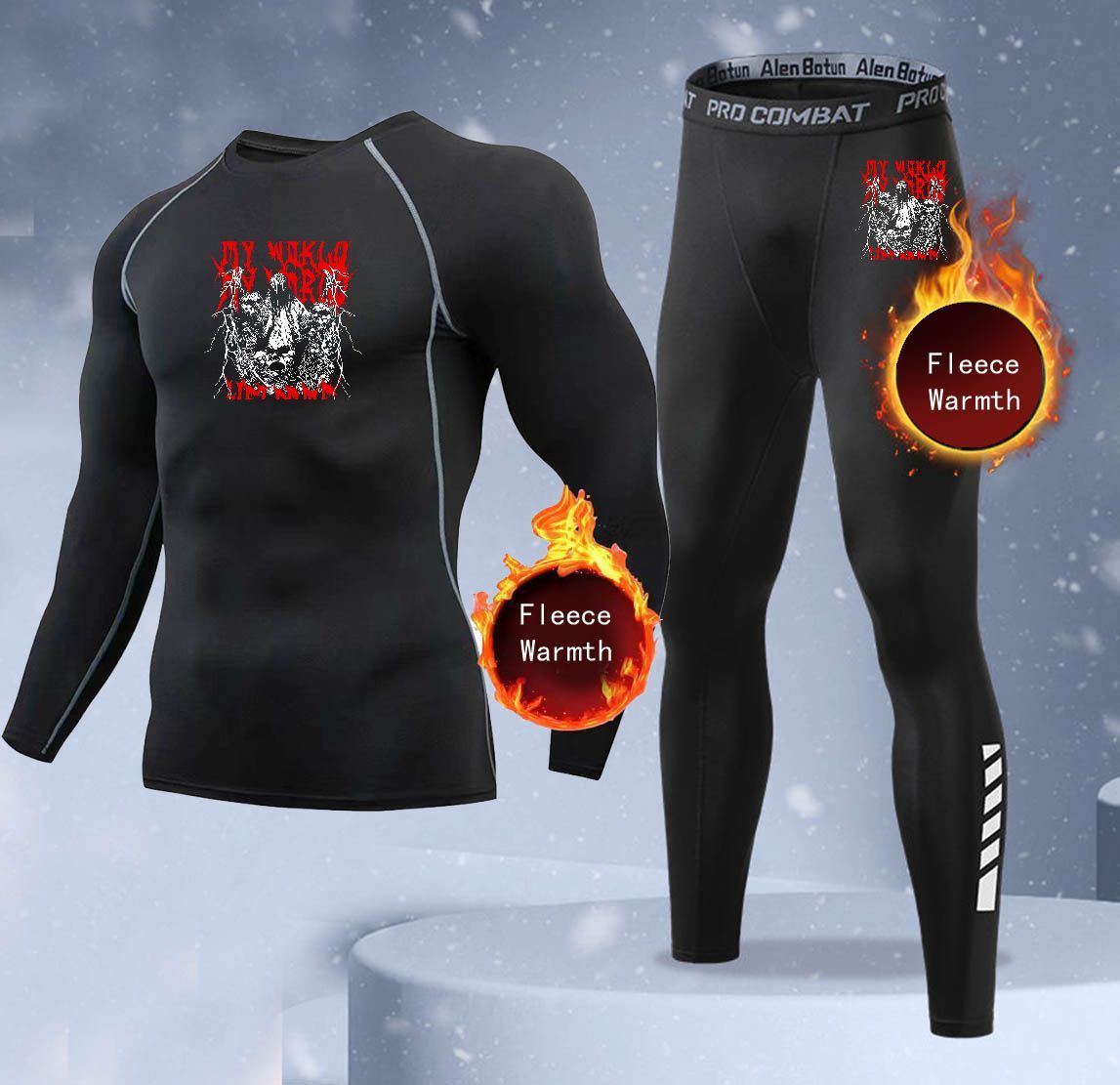 New 2-pieces Winter Warm Men U - Thermal Long John recension och pris