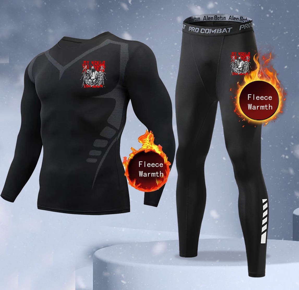 New 2-pieces Winter Warm Men U - Thermal Long John recension och pris