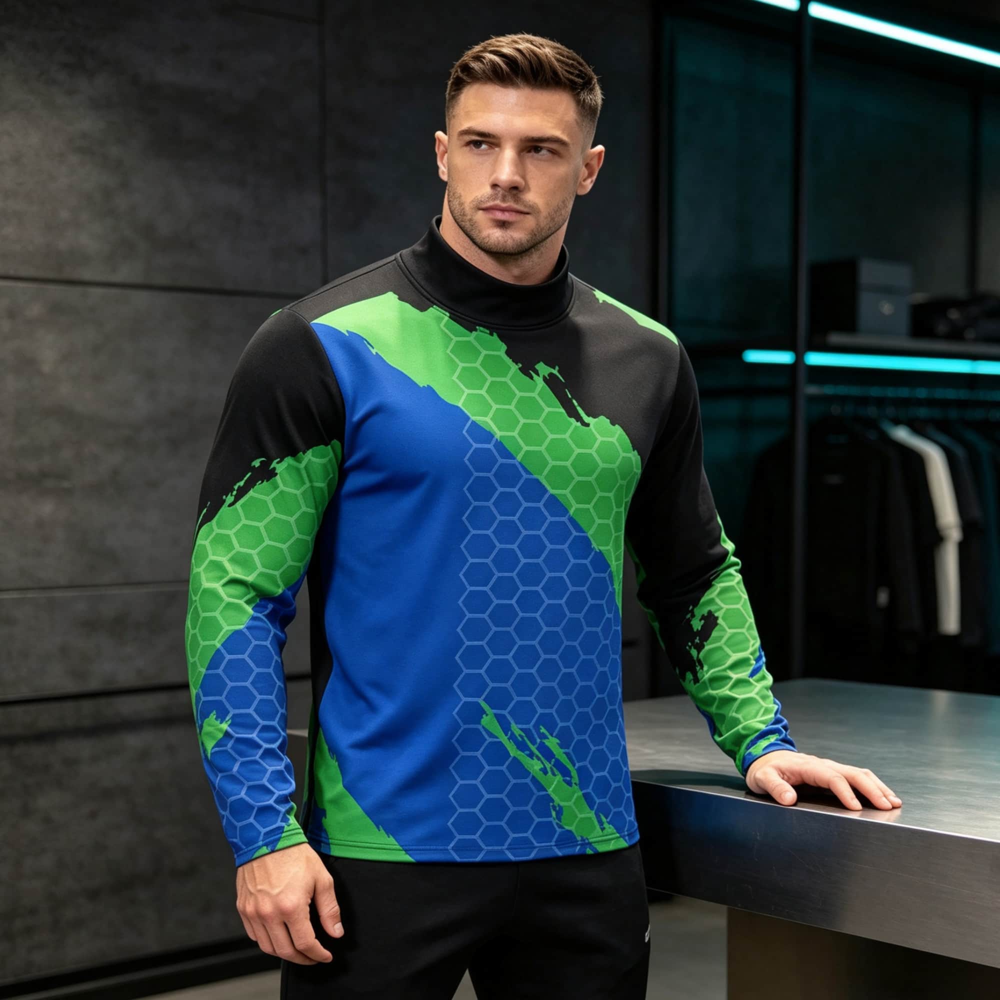 Men Contrast Color Honeycomb T - Base Layer Top recension och pris